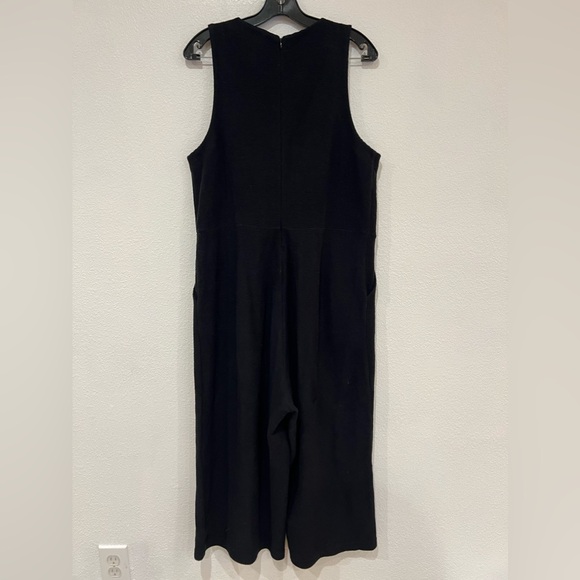 Madewell Texture & Thread Wide-Leg Jumpsuit Size Large Petite Black - Picture 7 of 7
